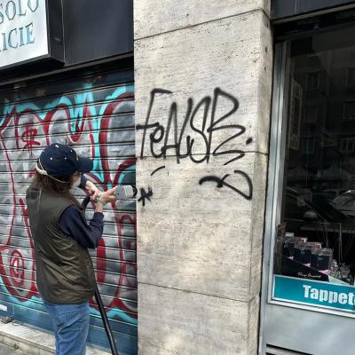 Rimozione graffiti con tecnologie sostenibili, rapide ed efficienti