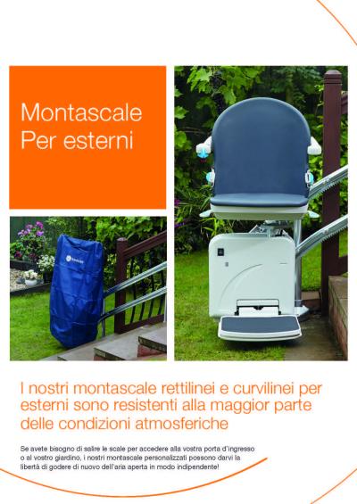 servoscala a poltroncina per esterni