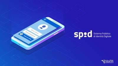Immagine con uno smartphone e scritta, Spid - Sistema Pubblico di Identità Digitale