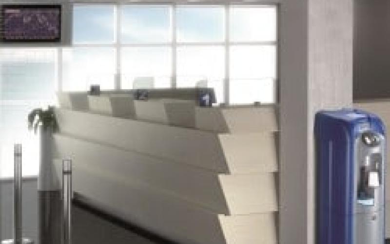 dispenser acqua a colonnina liscia frizzante